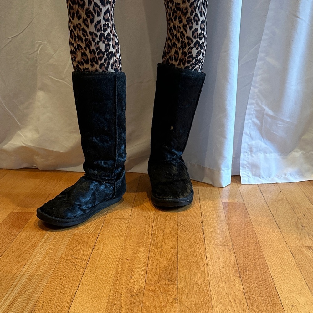 Emu Black Tall Faux-Fur Winter Boots